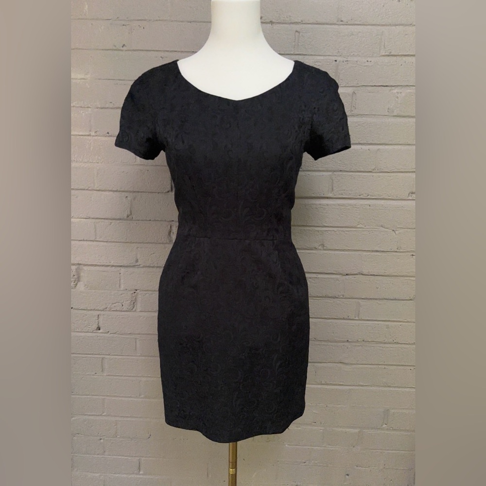 The Kooples Black Textured Brocade Mini Dress 38 -8 ( runs small